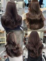 サイン 渋谷(SIGN) レイヤーカットブリーチなしカラーハッシュカット暗髪