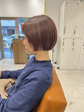 ネイロ 錦糸町(NeiRo) 魅力倍増カールセミディシアーカラーダークアッシュショートヘア