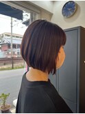 まとまりの良い前下がりボブ♪