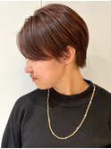 20代30代40代小顔ハンサムショートオレンジカラー