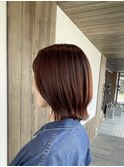 くびれボブ×オレンジベージュ
