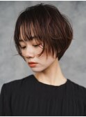 〈○14〉大人ショートハイライト髪質改善キッズカット前髪30代40