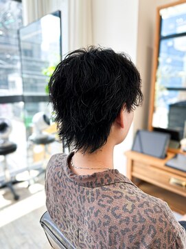 セイドット フクオカ(Say.FUKUOKA) 【メンズ★大名】センターパートウルフ×スパイラルパーマ×束感