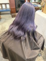 チャプター 問屋町(chapter)&nbsp;ケアブリーチラベンダーグレージュ顔周りレイヤーカット韓国ヘア