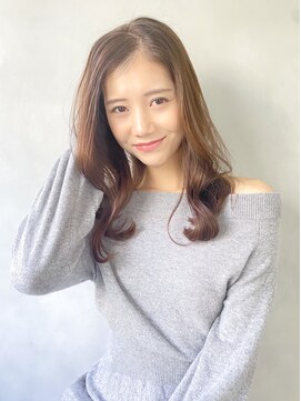 レア 表参道(L'ea) 暗髪クラゲヘアーオリーブグレー小顔ココアベージュ