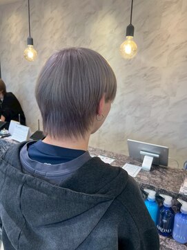 アース 南福島店(HAIR&MAKE EARTH) ブリーチ2回でできる透明感カラー