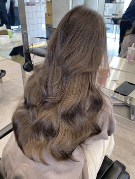 サンクプロジェクト(cinq PROJECT) ピンクミルクティーヘーゼルブラウンベージュミディアムレイヤー