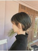 丸みショート×インナーカラー