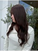 透明感グレージュ/ロング/ウェーブ/レイヤーカット