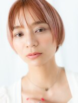 ドクターズサロン LAB 小山店 ハイライトアプリコットオレンジ小顔丸みショートf小山10代20代