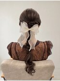  &nbsp;&nbsp;&nbsp;大人可愛い編みおろしリボンヘアセット