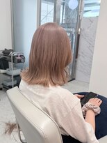 ジーナ  札幌大通(Zina)&nbsp;髪質改善＊ミルクティーブロンド＊外ハネボブ＊Zina札幌大通