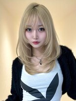 アイトーキョーエス 渋谷(AI TOKYO S)&nbsp;ハッシュカット/ブロンドハイトーン/レイヤーカット/渋谷