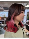インナーカラー/イヤリングカラー/フェイスフレーミング/原宿