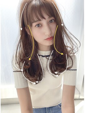 アリスバイアフロート 自由が丘(ALICe by AFLOAT) セミロングレイヤー(毛先パーマことりベージュ黒髪)