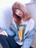 ラックスビー 鹿児島店(LUXBE)&nbsp;ふんわり外ハネピンクスタイル【LUXBE　鹿児島店】