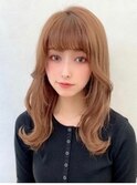 前髪カタログ☆ピンクブラウン