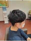 前髪縮毛矯正マッシュショート
