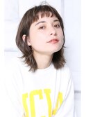 大人可愛い２０代３０代４０代小顔短め前髪　暗めカラー　ミディ