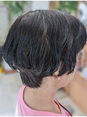 ノーブローショートボブスタイル