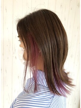 ラウレア(Laule'a) パープルピンクで大人可愛いインナーカラー