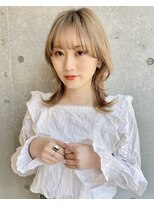 アッシュ 久が原店(Ash) ミディアムレイヤーカット/20代30代大人かわいい/インナーカラー