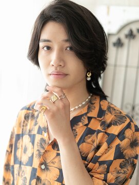 モッズヘア メン 上尾東口店(mod's hair men) ≪mod's men≫Cカールでルーズなかき上げワイルドウルフショート