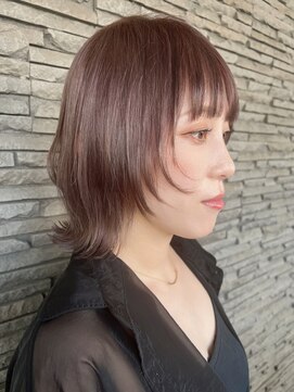ハイバレーヘアーメゾン(HIGH VALLEY HAIRMAISON) ボブウルフピンクグレーシアーカラー透明感カラーウルフレイヤー
