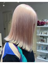 ベレーザ 渋谷(BELEZA)&nbsp;5105ニュアンスカラー艶髪ハイトーンシルキーベージュ波巻きロブ