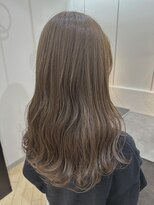 ユニ バイ マグ 長野店(Uni.by Mag)&nbsp;ブリーチ無しダブルカラーミルクティーベージュグレージュ