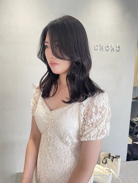 コード(Chord) 艶のある暗髪カラー