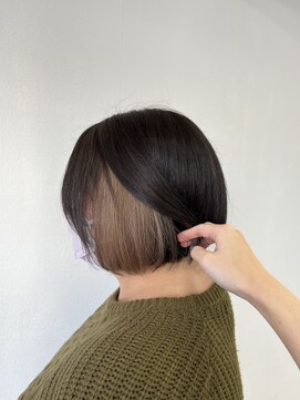 アオアクア バイ グルグル 小岩店(ao akua by GULGUL) .beige×earring color. 艶カラー/小岩