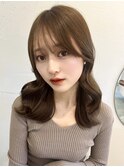 韓国風小顔ヘア×ココアブラウン【新宿/韓国ヘア】