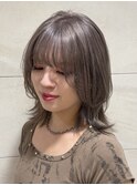 ブリーチカラーハイトーンシルバーグレーミディアムレイヤー