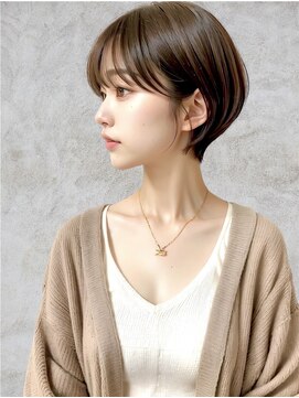 メテオカラー×透明感ショートボブ