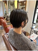 耳かけ丸みショート×カジュアルショート　３０代４０代