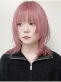 【morio原宿】ダブルカラーピンクカラー