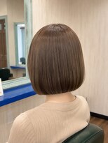ルートヘア 辻堂店 辻堂縮毛矯正ボブ自然な艶髪ベージュ