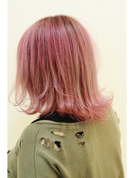 レクタ(recta) 【美容室　京都　伏見　ｒｅｃｔａ】PINKボブ×イルミナカラー