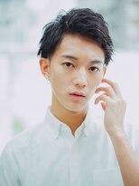 セブンルックス(7LOOKS) 【7LOOKS men's】 爽やか★前髪アップショート/アッシュブラック