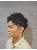 刈り上げアップバング