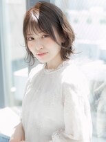 【ROMA銀座】大人可愛い透明感ブルーグレージュ/小顔ボブウルフ