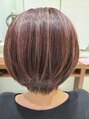 アース いわき店(HAIR&MAKE EARTH)&nbsp;前下がりショートボブ&ハイライト
