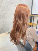 ピンクオレンジハイライト