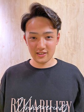 タカギ(TAKAGI) ビジネスショートパーマツーブロックサイドパートフェード38
