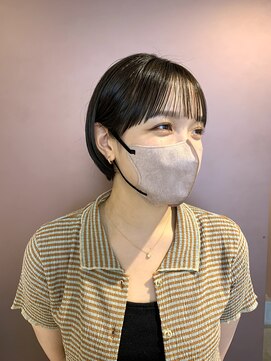 ラボヌールヘアーパルフェ 大宮西口店(La Bonheur hair parfait) ショートボブ × オリーブベージュ 【parfait 松梨】