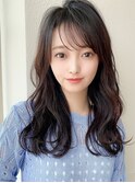 小顔似合わせカット/ダークブラウン/ふんわりカール/新宿