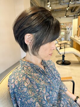 アルジャーノンシロ(ALGERNON shiro) 大人ショートボブ丸みマッシュショート前髪あり【竹内哲太】