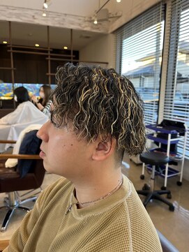 ラ メール ヘア デザイン(La mer HAIR DESIGN) メンズ/ツイストスパイラルパーマ/ハイライト