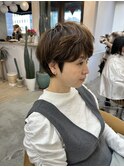 ☆束感ふわっとトップワンカールショートパーマ